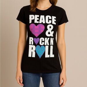 Black Peace & Rock N' Roll Kids T-Shirt